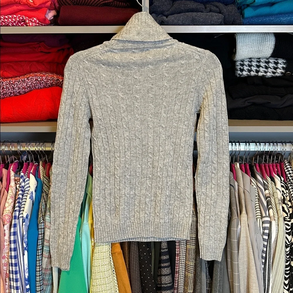 J Crew gray 35% wool long sleeve turtleneck sweater size XS NWT